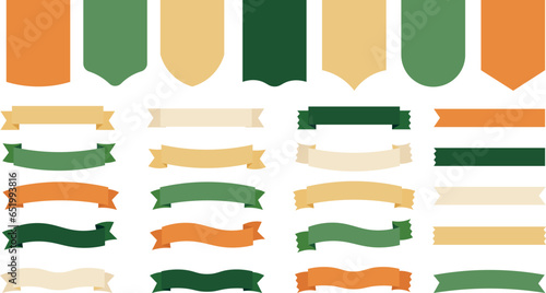 ribbons set of a set of frames and advertising banners of different designs, many variations