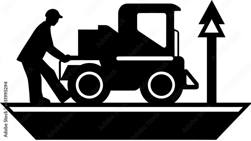 Road construction icon Road construction icon
