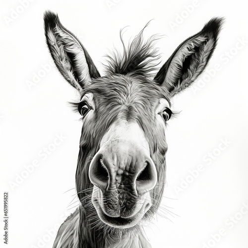 Fototapete portrait of a donkey