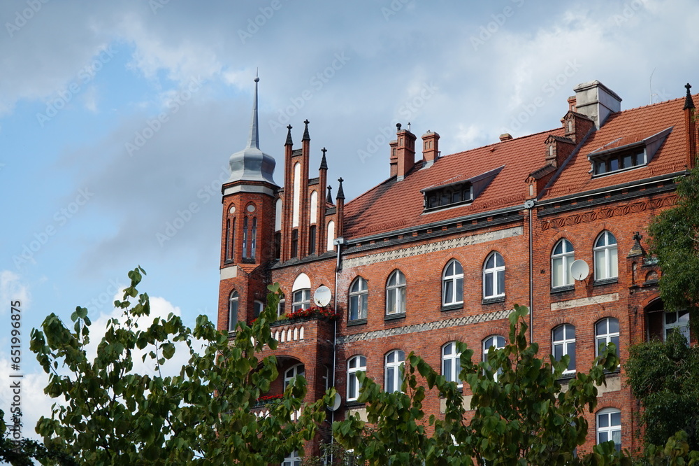 Φωτογραφία Spire of an ancient cathedral in the center of Gdansk in Poland