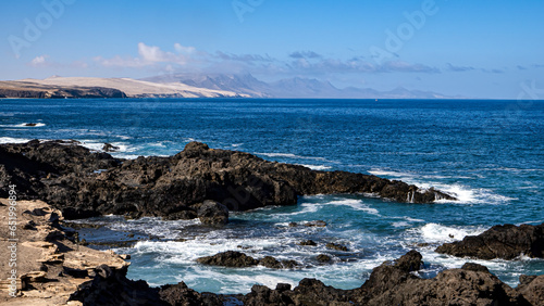 View with the sea at Fuerteventura in Spain © condruzmf