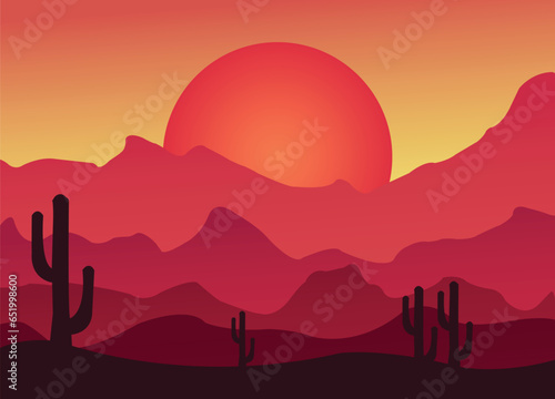 sunset in desert © MdArfat