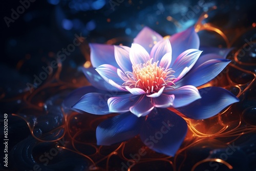 water lily flower, Generative AI