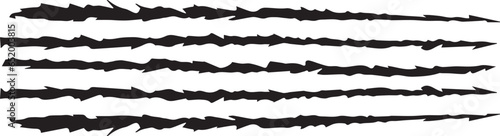 Claw Marks, Scratches And Torn Traces Of Vector Animal Paw Slashes. Claw Marks Of Wild Tiger, Lion, Cat Or Bear Attacks, Dinosaur Or Werewolf Aggressive Traces. Beast Attack Marks As Cat, Dog, Tiger O