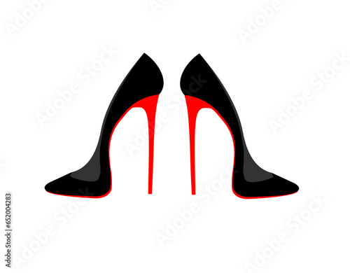Vector illustration of women's high heel shoes