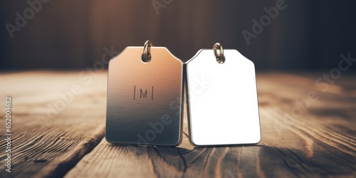 Pet Id Tag Mockup A Blank Cat And Dog Id Tag Name Pendant Necklace Collar Mockup photo
