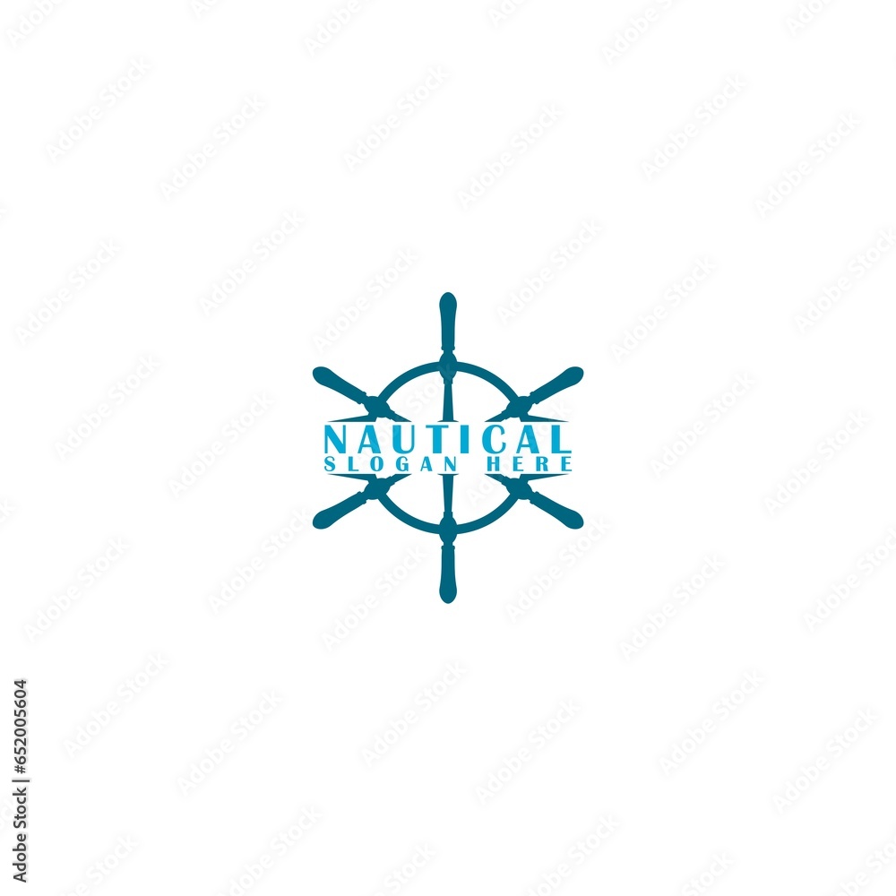 Ship wheel logo design concept isolated on white background Ship wheel logo design concept isolated on white background