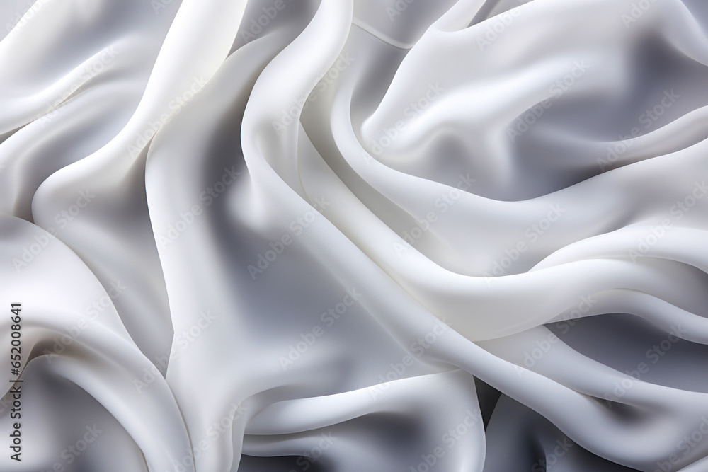 thin white transparent fabric with soft waves, textile background thin white transparent fabric with soft waves, textile background