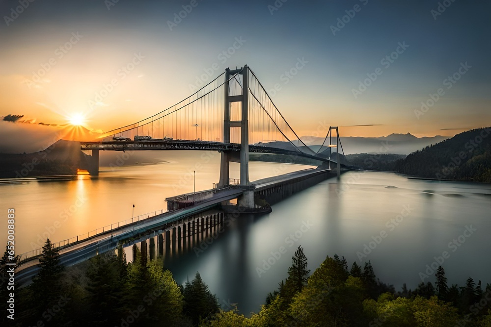 Fototapeta premium bridge over the river