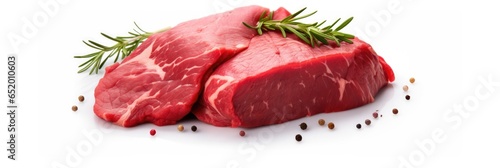 An Image Of Raw Beef Meat Provided As A Cutout On A Background photo
