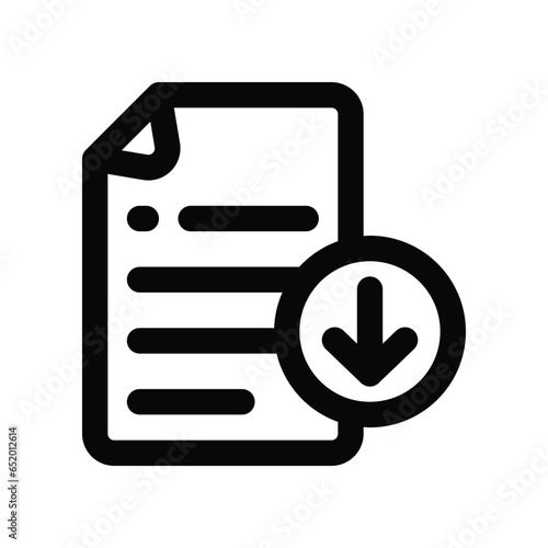 download file line icon. vector icon for your website, mobile, presentation, and logo design.