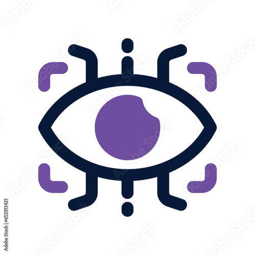 eye scan dual tone icon. vector icon for your website, mobile, presentation, and logo design.