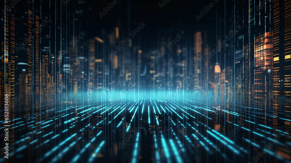 Streaming Digital: Animation of Data Moving on Black Streaming Digital: Animation of Data Moving on Black