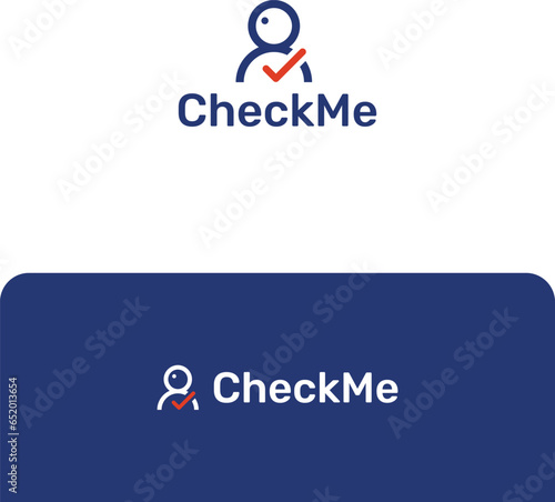 Vector logo for a KYC identity verification company, user check