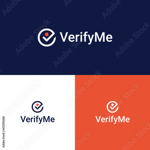 Vector logo for a KYC identity verification company, person check