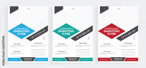 Corporate agency A4 flyer brochure design, creative marketing a4 flyer bundle, one-sided company a4 promotion flier, poster, and handout design