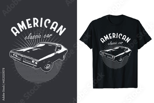 American classic car t-shirt design. vintage cars vector t shirt graphic. retro cars custom tshirt graphic.