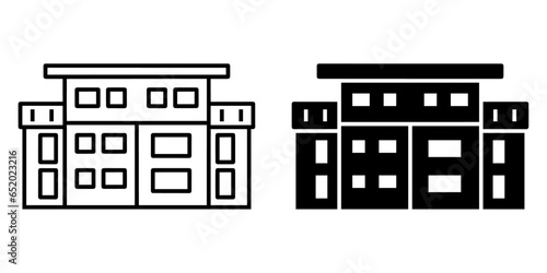 ofvs470 OutlineFilledVectorSign ofvs - apartment house vector icon . modern building sign . isolated transparent . black outline and filled version . AI 10 / EPS 10 / PNG . g11813
