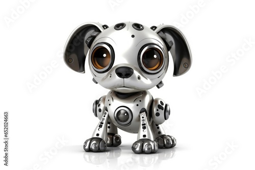 Robot dog isolated on white background