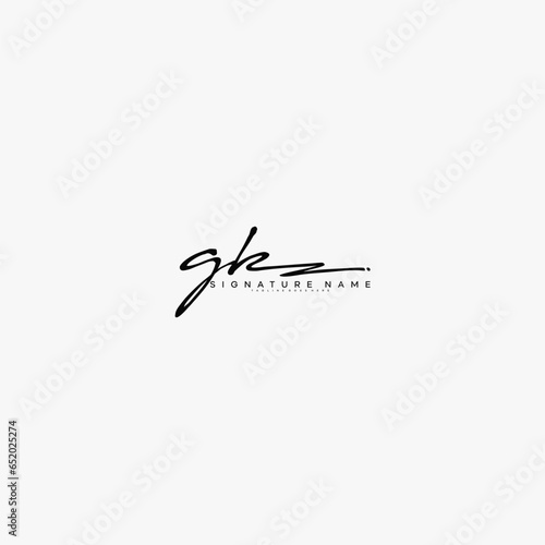 premium GK letter signature logo in handwriting art style monogram vector illustration template