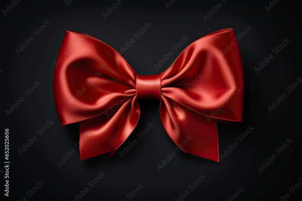 red ribbon and bow (Generative AI)