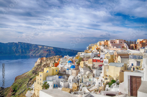 Classic Greek white and blue buildings