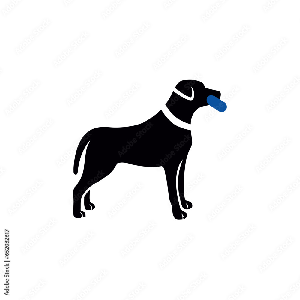  Dog Design Vector Icon Silhouette