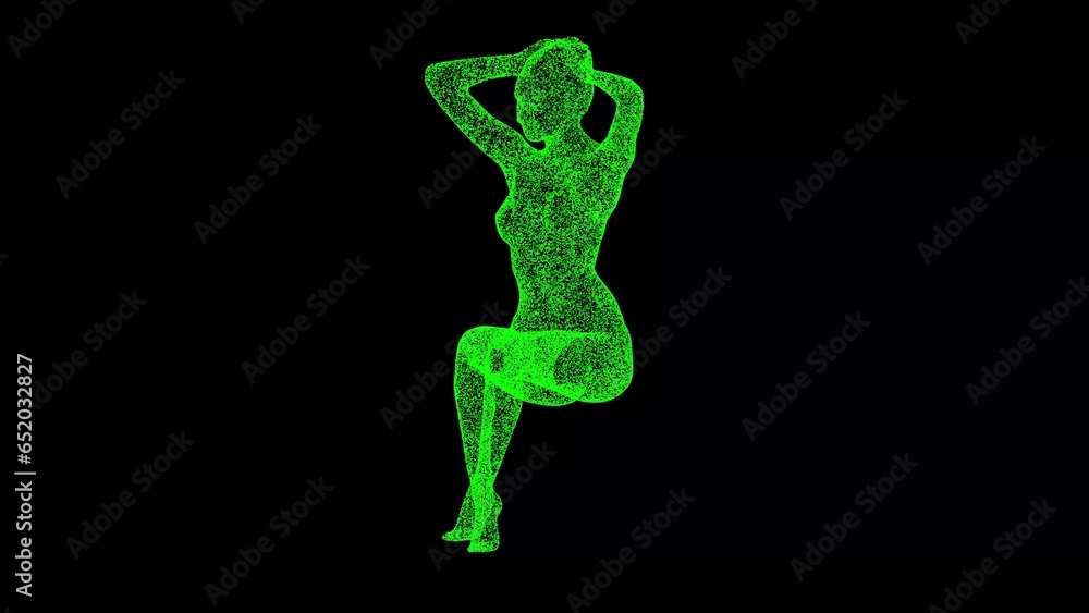 3D Sexy pinup girl on black background. Sexuality and passion concept. Attractive woman sitting. Business advertising backdrop. For title, text, presentation. 3d animation. 3D Sexy pinup girl on black background. Sexuality and passion concept. Attractive woman sitting. Business advertising backdrop. For title, text, presentation. 3d animation.