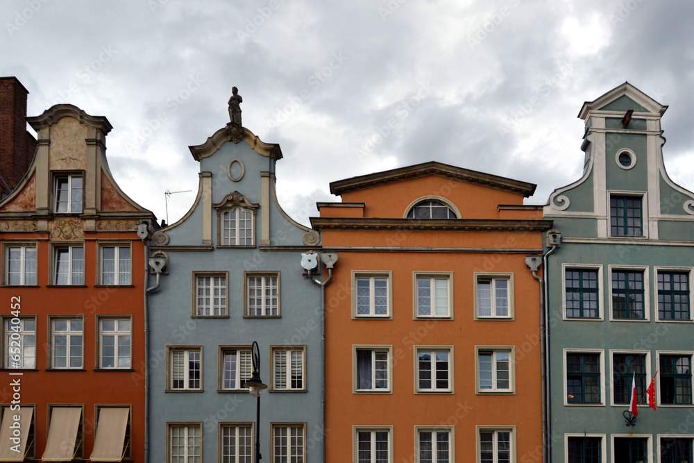 Colorful tenement houses in Gdansk, Poland