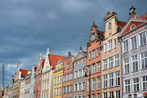 Colorful tenement houses in Gdansk, Poland