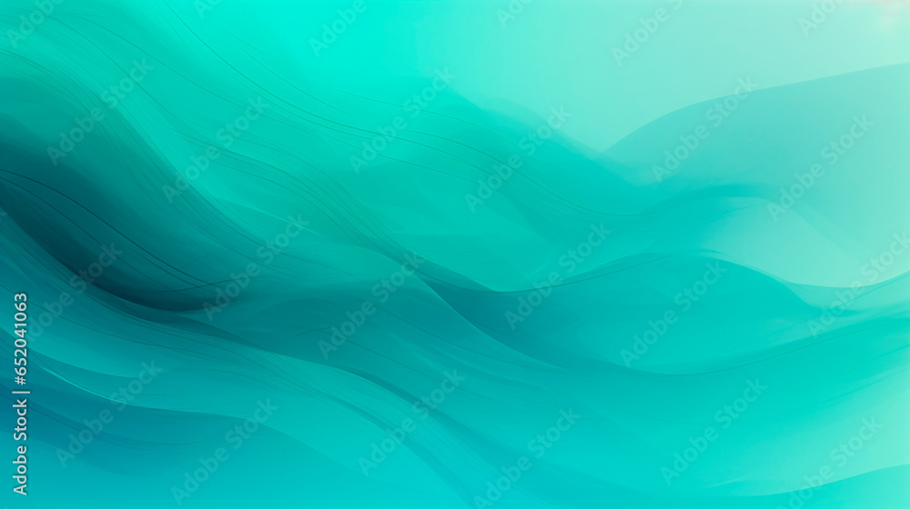Fototapeta premium abstract turquoise background with smooth lines in it, art design
