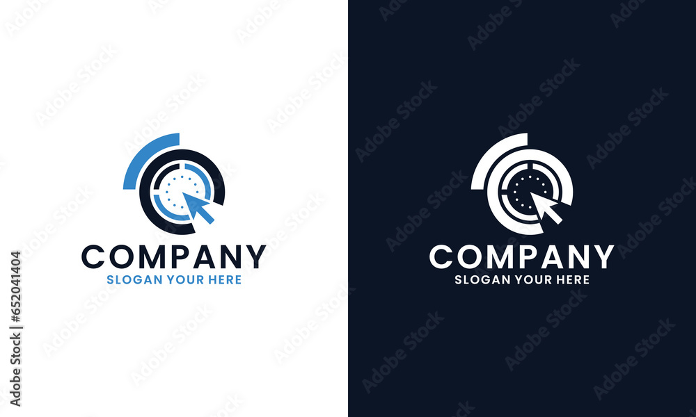 Circle Circular Round Arrow Pointer Cursor Click Logo Design Vector Circle Circular Round Arrow Pointer Cursor Click Logo Design Vector