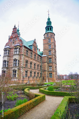 View of Rosenborg Castle in Copenhagen, Denmark.