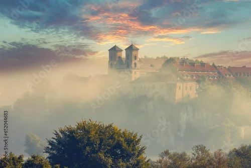 Obraz Jesienny krajobraz, poranek i mgła nad rzeka, Kraków, Polska