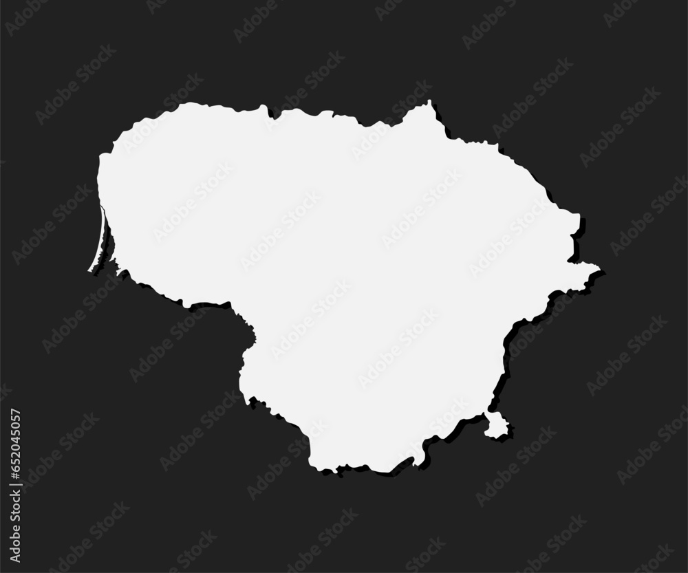 Vector map Lithuania template outline country
