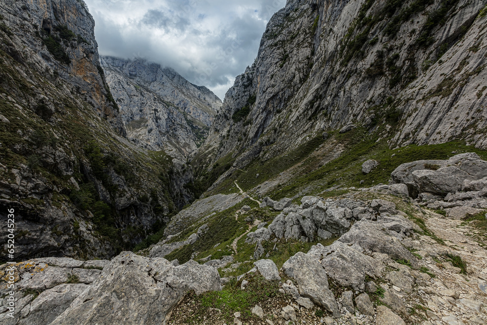 Picos de Europa National Park. Near the village of Bulnes. From Bulnes to Poncebos on foot.
