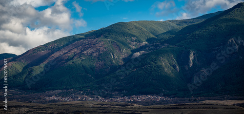 Rila mountain in Bulgaria, photo taken from village of Yahinov