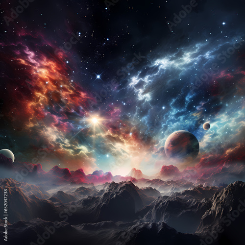 galactic clouds and nebulae collide cosmic tapestries ai generated art