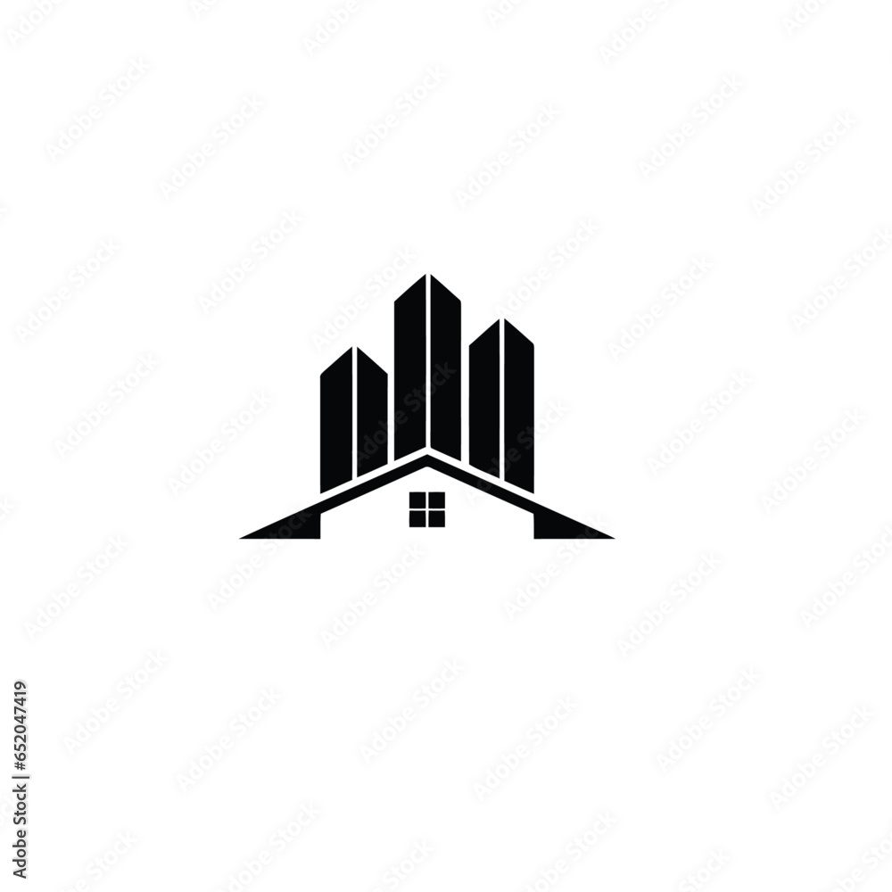 Fototapeta premium Home with care logo vector art