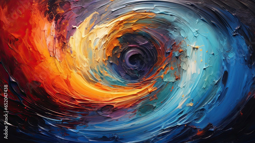 Swirling vortex of abstract colors, pulling the viewer into its depths. AI generative