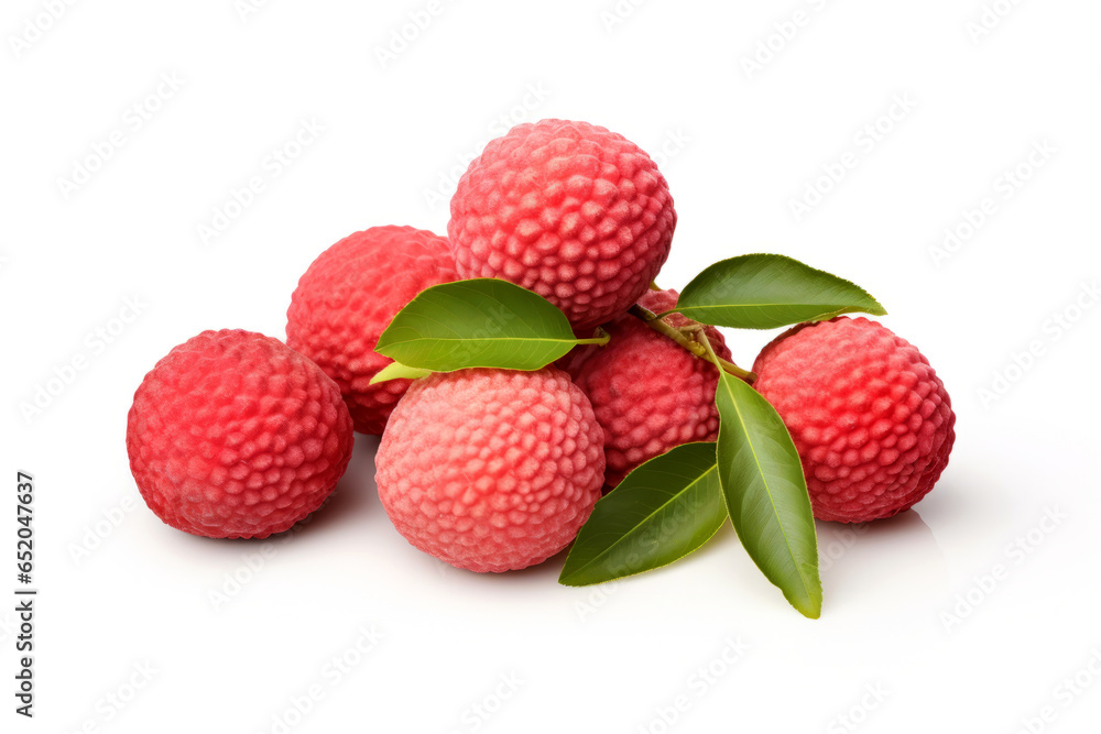 Lichee with leaves isolated on white background. Tropical fruits.generative ai
Lichee with leaves isolated on white background. Tropical fruits.generative ai