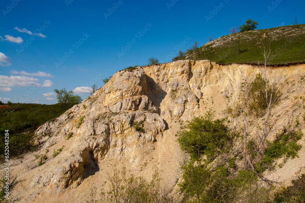 Wall of a hill near Gant, near a bauxite mine