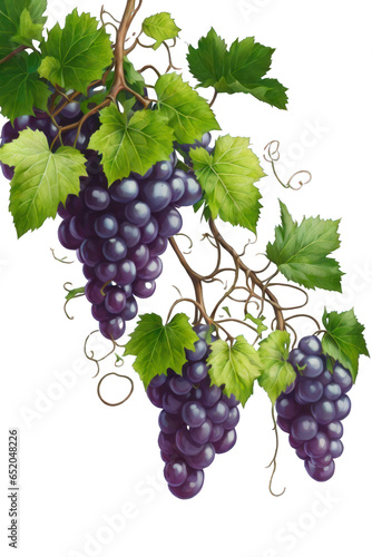 Bunch of grapes, transparent background
