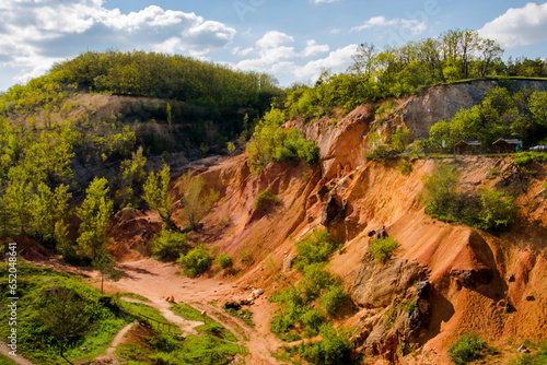 View of the bauxite mine in Gant in Hungary