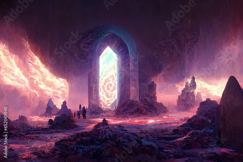 liminalwave magitek artifact dungeonpunk mana portal structure otherworld 