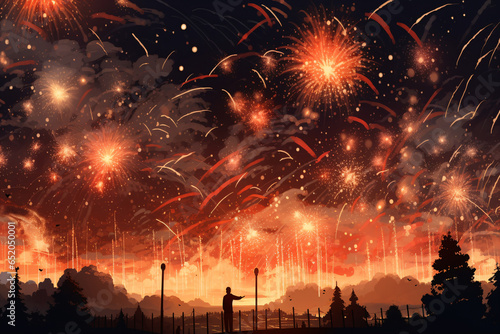 Silvester Firework Celebration, generative ai