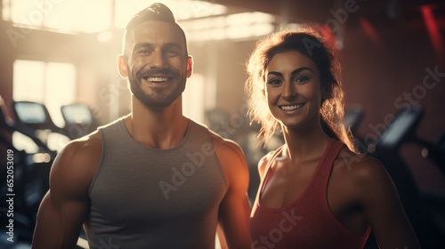 guy and girl in the gym.