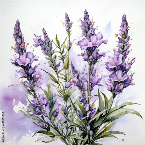 watercolor Lavender clipart  Generative Ai