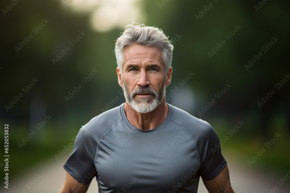Generated AI picture of healthy energetic running fitness friends walking in city park Generated AI picture of healthy energetic running fitness friends walking in city park