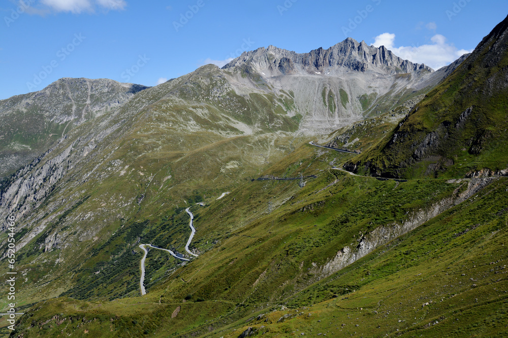 Pizzo Gallina und Mittaghorn oberhalb vom Nufenenpass, Kanton Wallis/Tessin, Schweiz